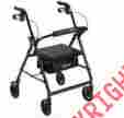 R726bl Drive Rollator Walker With Removable Folding Back Support And Padded Seat In Blue