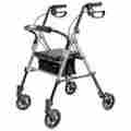 Rj4718s Wide Adjustable Rollator Lumex Silver Set N Go 717076143585