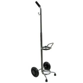 Rose Healthcare 819185000633 Oxygen Cylinder Cart Adjustable Silver Vein Finish