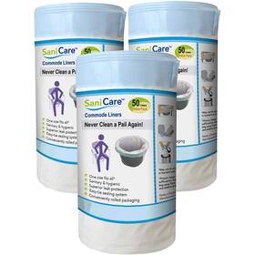 7831500-3bxs Sanicare Commode Liners 150 Count 50 Pack Of 3