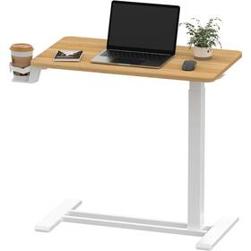 Sn-mt027m-s Sanodesk Medical Adjustable Overbed Bedside Table With Hidden Small Maple