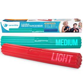 Serenilite 850021715175 Flexible Resistance Bar 2-pack For Tennis Elbow Relief And Golfers Hand