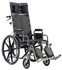 Shipping Wheelchair Deluxe Full Sentra Std18rbdda Drive 18x16 Reclining Free