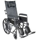 Ssp16rbdfa Free Full-reclining Drive Wheelchair Silver 16x16 Sport Shipping