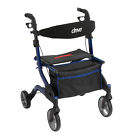 Rtl10555bl Style Euro Drive Medical Rollator Wheel Rollators Blue Iwalker