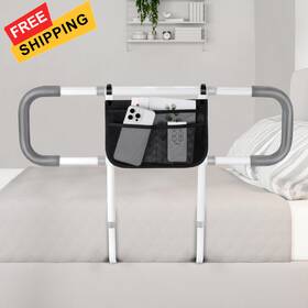 Rails-s1 Sunisife Bed Rails For Elderly Adults Safety - Extended Assist Rail Grey