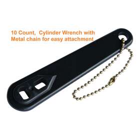 Res031 Sunset Healthcare 10 Pak Oxygen Cylinder Wrench Key And Metal Chain Fits Drive Invacare Others