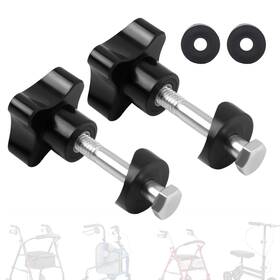 4xing-2 Szhsyjy 2 Set Rollator Walker Replacement Knobs Universal Black