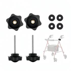 Szhsyjy 717531036599 2 Set Replacement Arm Adjustment Knobs Universal Rollator Hand Black