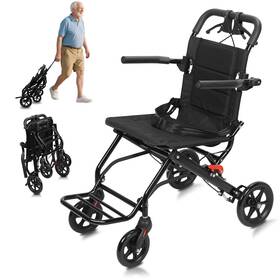 6880a6880a15408ed6 Techimes Ultra-light Folding Wheelchair For Adults 18lbs Premium A