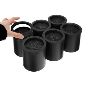 Tocawe 760714196016 Bed Risers 4 Inch Round Furniture Lifts With No-slip Mats For Dorm Be
