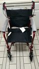 Transport Wheelchair Medline Basic Aluminum Chair With 12 Inch Wheels Red 884389150811
