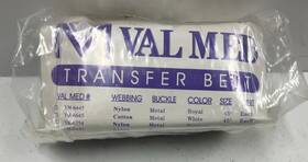Vm-6672 Val Med Physical Therapy Cotton 72 Inch Transfer Belt White Metal Buckle V