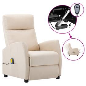 3073933 Vidaxl Massage Recliner Chair Electric Push Cozy Armchair For Elderly Fabric