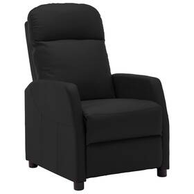 3074012 Vidaxl Recliner In Black And Anthracite Faux Leather