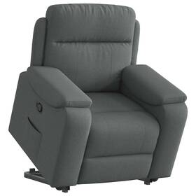 3303550 Vidaxl Stand Up Recliner Chair Adjustable Wingback Sofa Dark Gray Fabric
