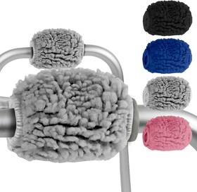 Vive 810041985538 Walker Handle Cushions 2-pack Extra Soft Sheepskin Grips - Padded Grey