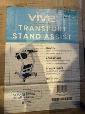 Mob1043wht Vive Transport Stand Assist Heavy Duty Comfort Grips 400 Lb Capacity