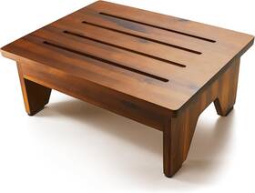 W&u 782706672933 6.5 Inch Wooden Step Stool For Adults No Assemble Required