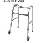 1076c Walker Adult Folding -button 5 Wheels Medical Complete