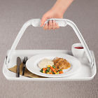 Walker Tray Table Unbranded One Handed Serving Raised Edge Removable Handle White Durable Plastic A 840853115816