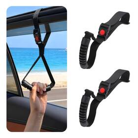 Shou-1010 Wedfish 2pcs Adjustable Car Door Handle For 16.00 4.71 1.02 Inch Black