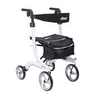 Rtl10266wt-t White Euro Medical Walker Tall Style Drive Nitro Rollator