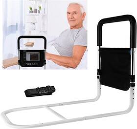 Br-02 Yolaah Bed Rail For Elderly Adults Safety - Rails Queen 30cm Wide Black