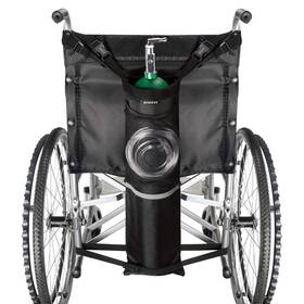 Z1yqp80716-h Zheeyi Oxygen Cylinder Bag For Wheelchairs With Buckles Fits Any Wheelchair Black