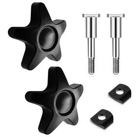 Ziyue 643306727297 2 Adjustable Star Knobs For Rolling Walkers Drive Rollator Walker Black