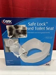 Carex Safe Lock Raised Toilet Seat, Adds 4.25", Weight Capacity 500 Lbs.. Fixed Price $36.67.