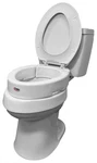 New Carex Elongated Hinged Raised Toilet Seat Adds 3.5 Inches Of Height 300 Lbs. Fixed Price $12.50.