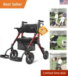 Rollator Walker With 10'' Wheels & Upgraded Design - Perfect For Active Seniors. Fixed Price $292.99.