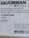 Medline Knockdown Bath Bench With Arms/back 350LB Capacity MDS89745RAH. Fixed Price $17.00.