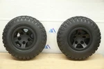 New *flat Free* Quantum Power Chair All Terrain Knobby Drive Wheels Tires 4.00-6. Fixed Price $474.02.