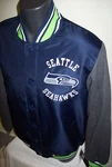 Seattle Seahawks Snap Down Varsity Franchise Jacket Blue & Gray M, Xl, 2X. Fixed Price $75.00.