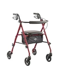 Medline Superlight Folding Aluminum Mobility Rollator Walker, Red, 250 Lb. We.... Fixed Price $90.71.