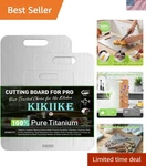 100% Pure Titanium Cutting Boards 3-PIECE Set, Easy To Clean & Antimicrobial. Fixed Price $118.99.