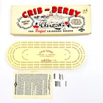 Crib-derby Cribbage Complete Box Board 10 Pins Instructions 1502 Lowe 1970. Fixed Price $16.20.