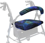 Breathable Rollator Cover Set With Peacock Feathers Protects Style. Fixed Price $23.99.