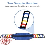 Leetye Mei Blue Padded Gait Transfer Belt Patient Lift Mobility Aid. Fixed Price $27.99.