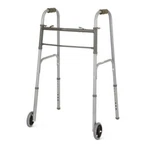 Medline 2-BUTTON Folding Walker With Wheels (MDS86410W54BH). Fixed Price $31.49.