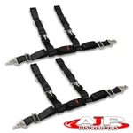 X2 2" 4PT Racing Quick Buckle Safety Adjustable Seat Belt Harness Straps Black. Fixed Price $30.00.