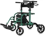 Walkmate Rollator Walker Transport Adjustable Folding 10 Wheelchair Green. Fixed Price $149.96.