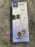 Medline 5" Walker Accessories Wheels With Replacement Glide Caps New!. Fixed Price $25.00.
