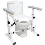 Adjustable Toilet Safety Rails With Armrests - Max Load 330 Lbs, Secure Support. Fixed Price $269.99.