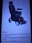 New Drive Medical Axs TITAN18CS Front Power Wheelchair, Seat 18" Red Kc Mo. Fixed Price $1950.00.