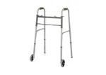 Medline 2-BUTTON Folding Walker With 5" Wheel By. Fixed Price $50.99.