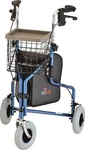 New- Nova Deluxe 3 Wheel Traveler Rollator- Fits Users 5'4"- 6'2" Tall, Blue. Fixed Price $186.95.