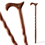 Brazos Handcrafted Wood Walking Cane Twisted Oak Derby Style Handle For Men. Fixed Price $105.77.
